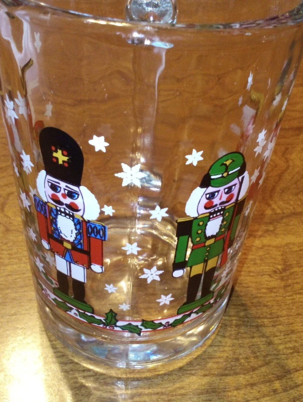 Nutcracker Holiday Clear Heavy Glass 4